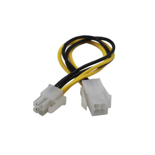 Cable alargue fuente 4 pines 20cm para mother - vista a los extremos del cable Cable alargue fuente 4 pines 20cm para mother - vista a los extremos del cable