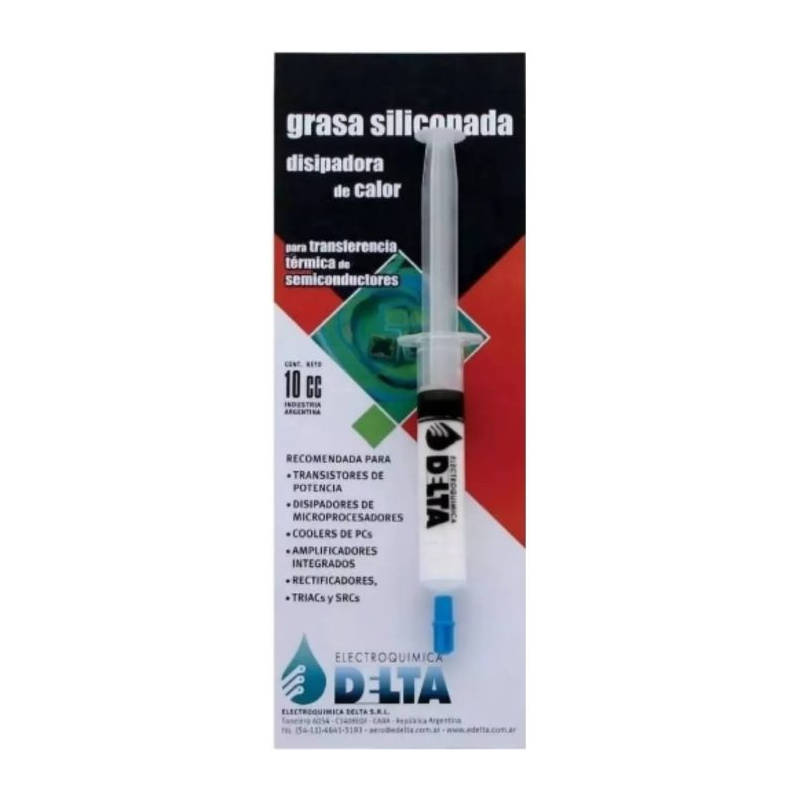 Grasa térmica siliconada Delta 10cc