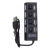 Hub USB de 4 puertos con interruptores