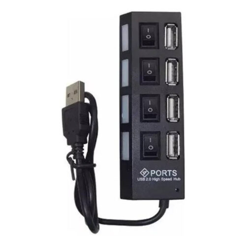 Hub USB de 4 puertos con interruptores - dispositivo desconectado