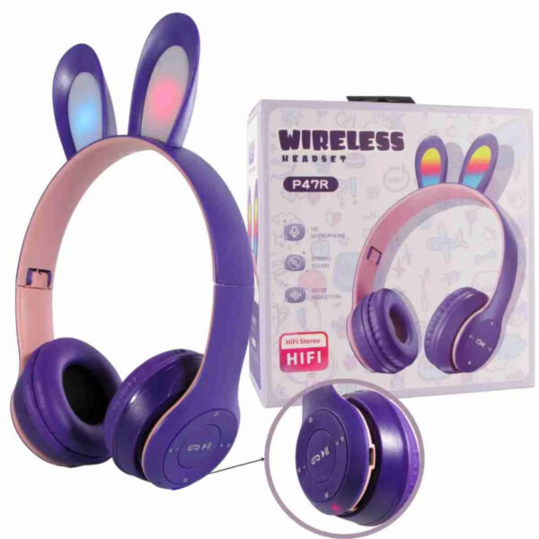 Auricular Bluetooth Conejo P47R - dispositivo y caja Auricular Bluetooth Conejo P47R - dispositivo y caja