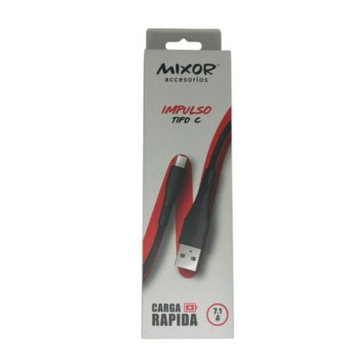 Cable USB a tipo C Mixor Impulso 7.1A - negro