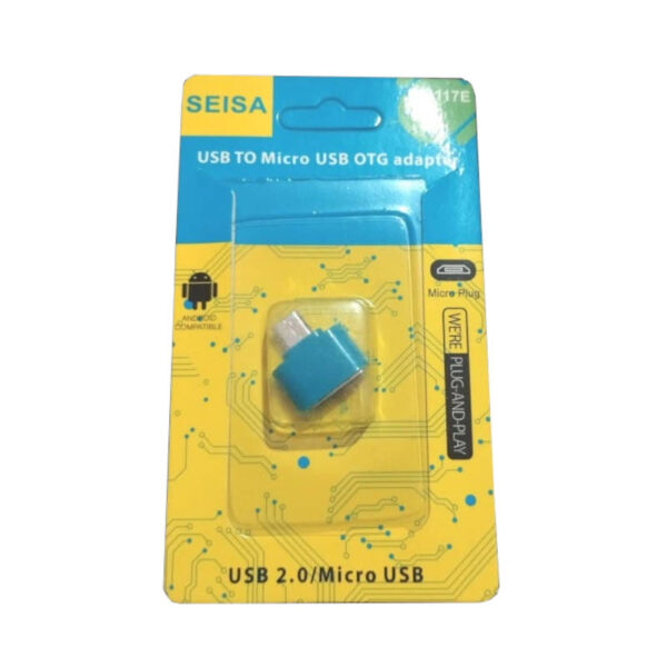 Adaptador OTG micro USB a USB Seisa - producto en blíster Adaptador OTG micro USB a USB Seisa - producto en blíster