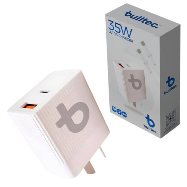 Cargador 35W tipo C + USB Bulltec B7001 Cargador 35W tipo C + USB Bulltec B7001