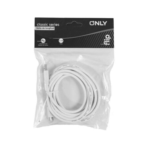 Cable USB Only Mod 71 V8 (micro USB) 3 metros - cable en bolsa
