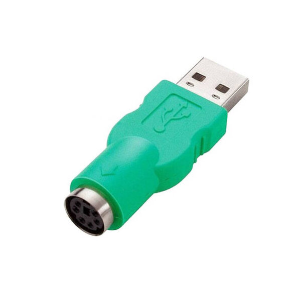 Adaptador USB macho a PS2 hembra - vista del conector PS2 Adaptador USB macho a PS2 hembra - vista del conector PS2