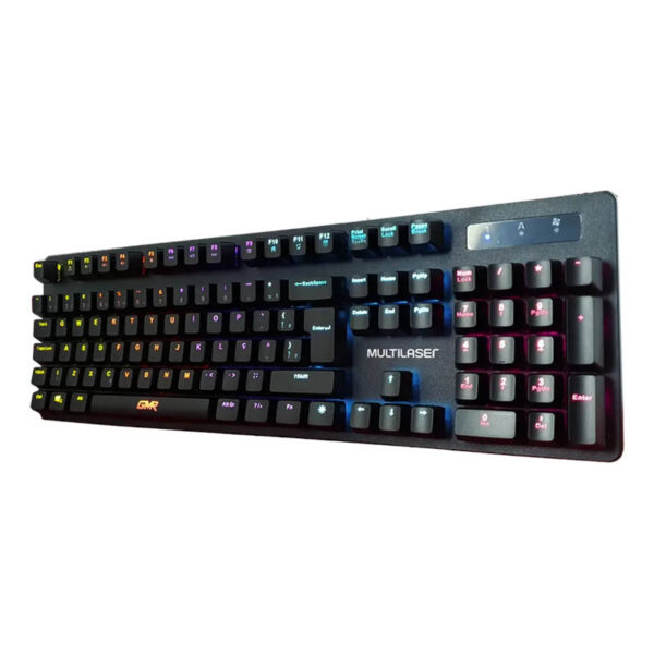 Teclado mecánico gamer Multilaser GK-500