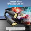 Cable Displayport V1.2 4K 1 metro Vention - soporte de 4k