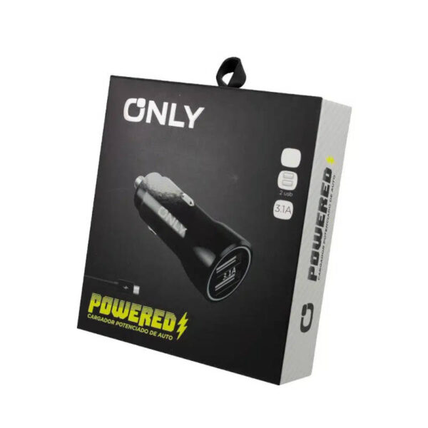 Cargador 12v potenciado Only Powered con cable Lightning