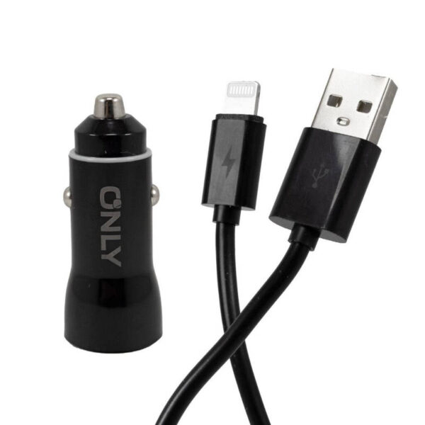Cargador 12v potenciado Only Powered con cable Lightning - cargador + cable de carga