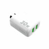 Cargador 220V Xaea Intensify – 2 USB + cable tipo C - dispositivo vista lateral