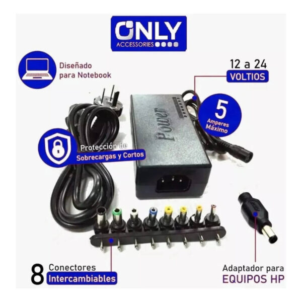 Cargador universal para notebook Only - contenido de la caja