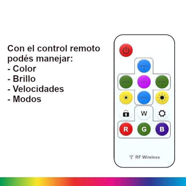 Controlador RGB con control remoto para LEDs digitales 5v - control remoto