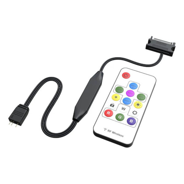 Controlador RGB con control remoto para LEDs digitales 5v - controlador y control remoto