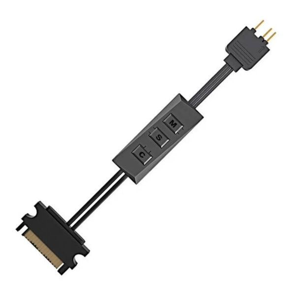 Controlador manual LEDs ARGB Digital 5v 3pines SATA Id-Cooling - vista de frente