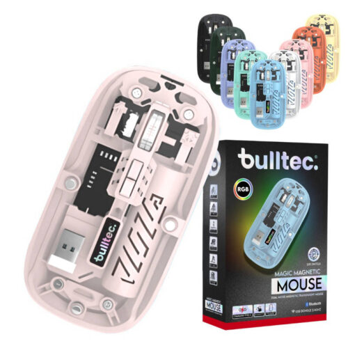 Mouse inalámbrico recargable Bulltec MA200 - rosa