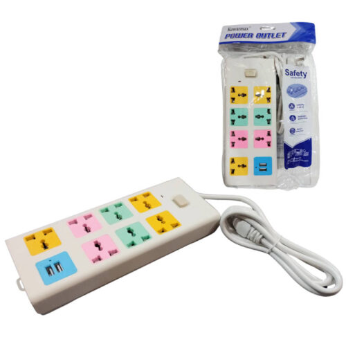 Zapatilla 7 tomacorrientes 2 USB Kowarmax