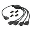 Cable splitter argb 5v 1 3 pines a 2 4 pines 30 cm - vista de todas las puntas