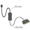 Controladora ARGB 5v 3 pines a SATA Coolmoon AR-1 - medidas cables