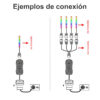 Controladora ARGB 5v 3 pines a SATA con control remoto SK1 - ejemplos de conexión - texto en español