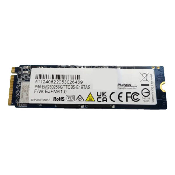 Disco sólido M.2 256GB 2280 PCI-e Phison E19TAS OEM - imagen frente Disco sólido M.2 256GB 2280 PCI-e Phison E19TAS OEM - imagen frente