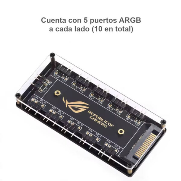 Hub splitter ARGB RGBW 5V 3 pines 10 puertos
