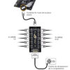 Hub splitter ARGB RGBW 5V 3 pines 10 puertos - esquema de conexiones