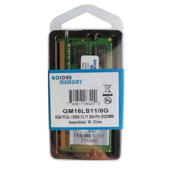 Memoria SODIMM DDR3-L 8GB 1600Mhz 1.35V Low Power Golden Memoria SODIMM DDR3-L 8GB 1600Mhz 1.35V Low Power Golden