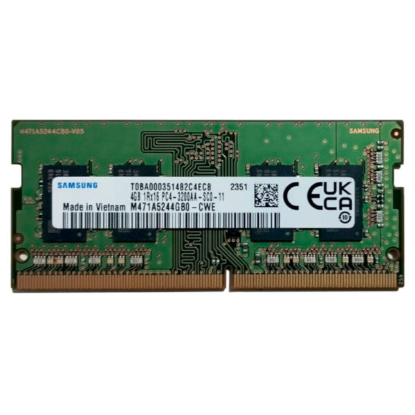 Memoria SODIMM DDR4 4GB 3200MHz Samsung - frente