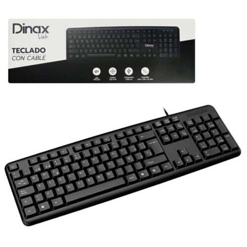 Teclado USB Dinax DX-TEC300 - teclado y caja