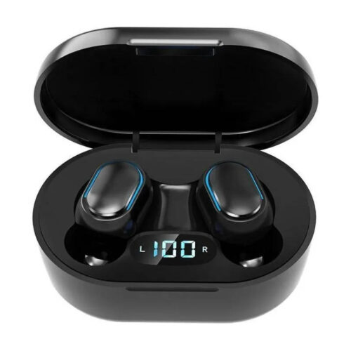 Auriculares inalámbricos E7S con estuche de carga - auriculares en estuche de carga encendido