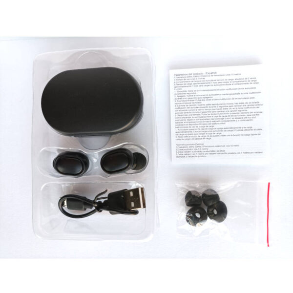 Auriculares inalámbricos E7S con estuche de carga - contenido de la caja