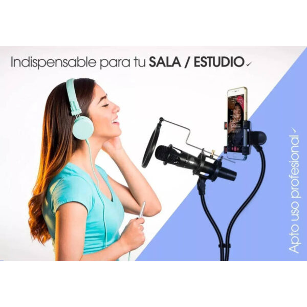 Soporte doble ganso para celular y micrófono - apto para uso profesional Soporte doble ganso para celular y micrófono - apto para uso profesional