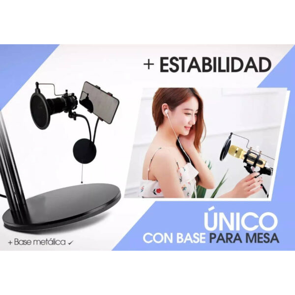 Soporte doble ganso para celular y micrófono - estabilidad Soporte doble ganso para celular y micrófono - estabilidad