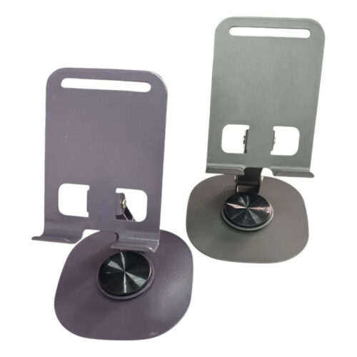 Soporte para celular de escritorio aluminio K72 - gris y violeta