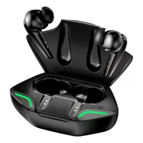 Auriculares inalámbricos gamer G11 con estuche de carga - con luces encendidas