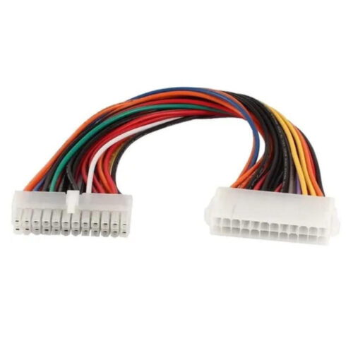 Cable alargue fuente ATX 24 pines 30cm - cable completo vista de extremos
