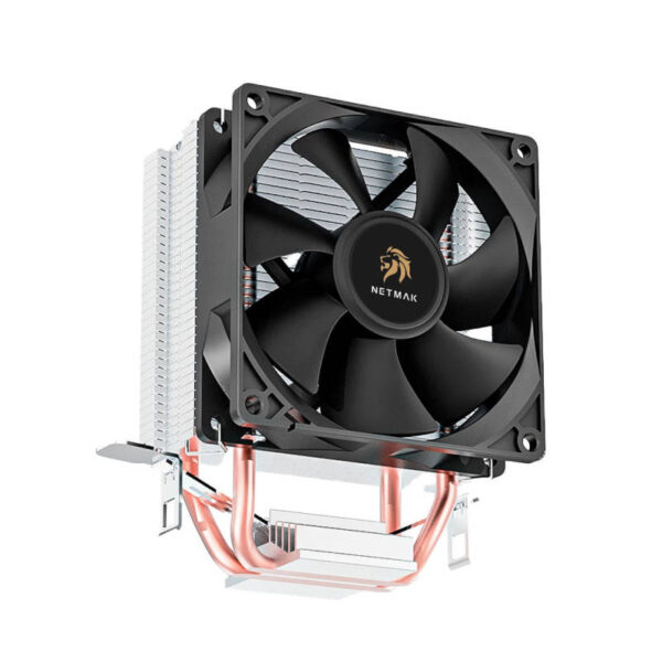Cooler para computadora Netmak NM-Q90 90x90x25mm - vista lateral izquierda inferior Cooler para computadora Netmak NM-Q90 90x90x25mm - vista lateral izquierda inferior