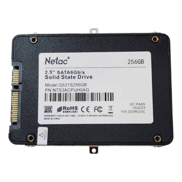 Disco sólido SSD 256GB Netac OEM - vista trasera