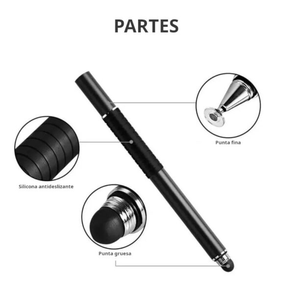 Lápiz óptico capacitivo de metal doble punta - partes Lápiz óptico capacitivo de metal doble punta - partes