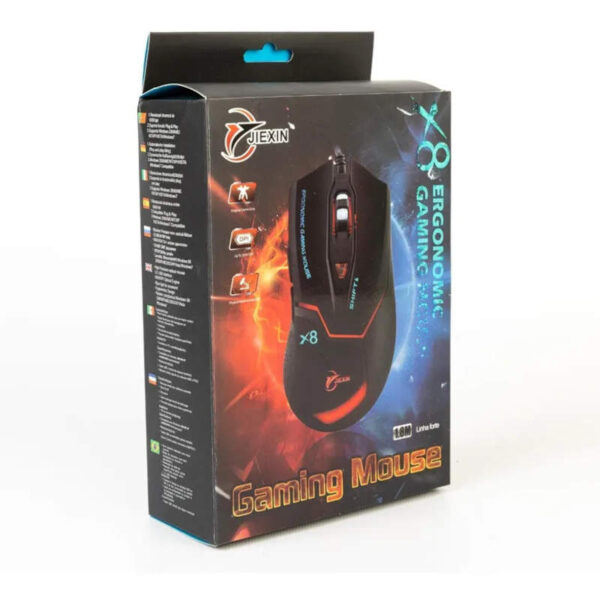 Mouse gamer Jiexin X8 - caja