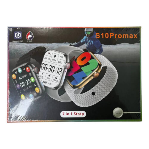 Reloj smartwatch S10ProMax con 7 mallas intercambiables - caja
