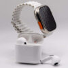 Reloj smartwatch T800 Ultra + auriculares inalámbricos - blanco