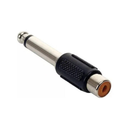 Adaptador plug 6.5mm macho a jack RCA hembra