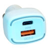 Cargador 12v para auto Xaea Gear 1 USB + 1 USB tipo C - vista de entradas