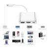 HUB USB TIPO-C 3 EN 1 - ejemplos de conexiones posibles