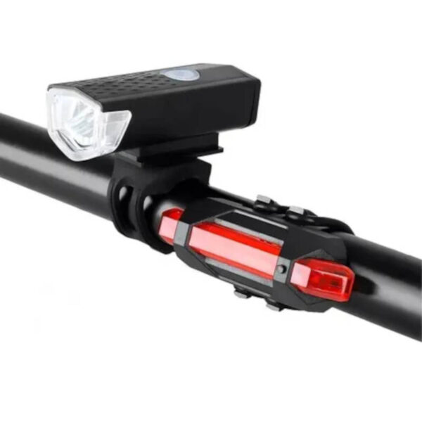 Kit de luces para bicicleta recargable CYGM-2218 - colocadas