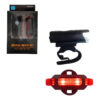 Kit de luces para bicicleta recargable CYGM-2218 - vist ade ambas luces con su caja