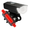 Kit de luces para bicicleta recargable CYGM-2218 - vista de ambas luces