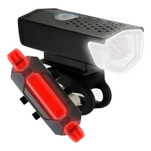 Kit de luces para bicicleta recargable CYGM-2218 - vista de ambas luces
